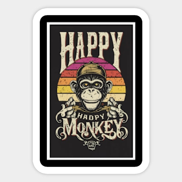 Happy Monkey Sticker by TshirtMA